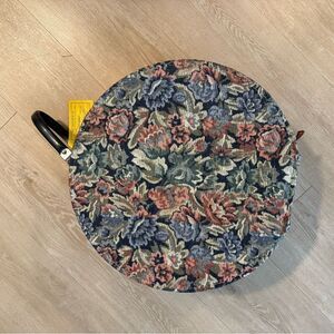 MCM Vintage Floral Tapestry Luggage Hat Box